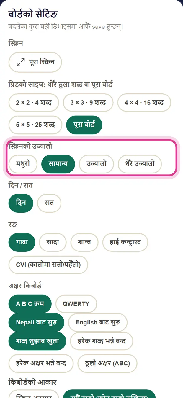 उज्यालोका विकल्प